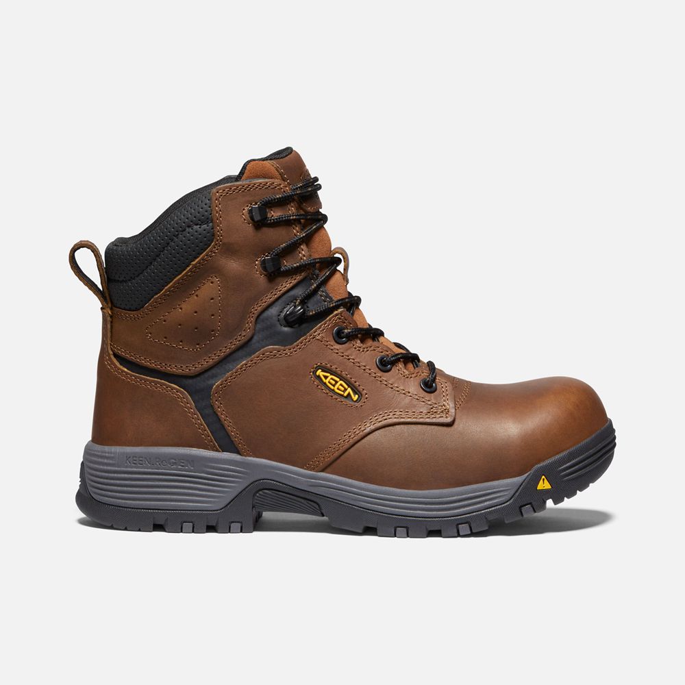 Botas de Trabajo Keen Mexico Marrom - Hombre Chicago 6" Esd (Carbon-Fiber Toe) - DT5472361